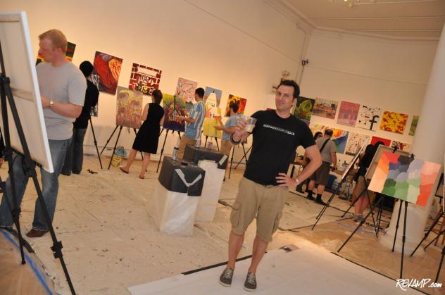 ArtJamz founder Michael M. Clements stands surrounded by creativity in Gallery 31 of the iconic Corcoran.